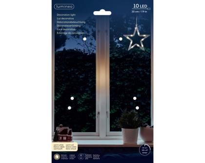 LED ablakdísz, világító ablakdísz, akasztható LED csillag, csillag alakú hangulatvilágítás