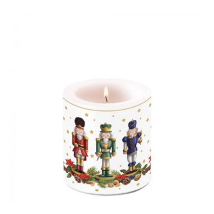 Diótörős gyertya, karácsonyi átvilágítós gyertya, Bearded nutcracker