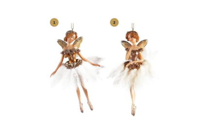 Akasztható balerina, tündér, balerina, táncosnő (többféle), arany